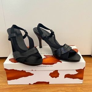 Donald J Pliner black sling back heels 9.5